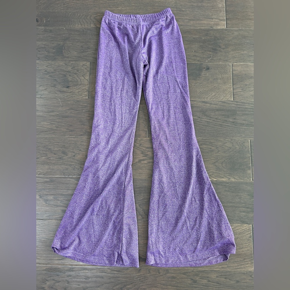 Sparkle city, purple flare pants